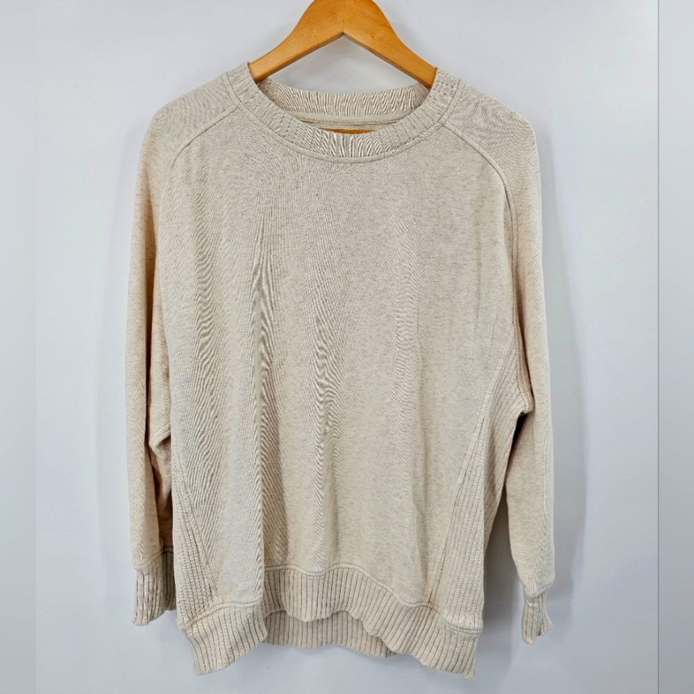 aerie Beige Crewneck Sweatshirt